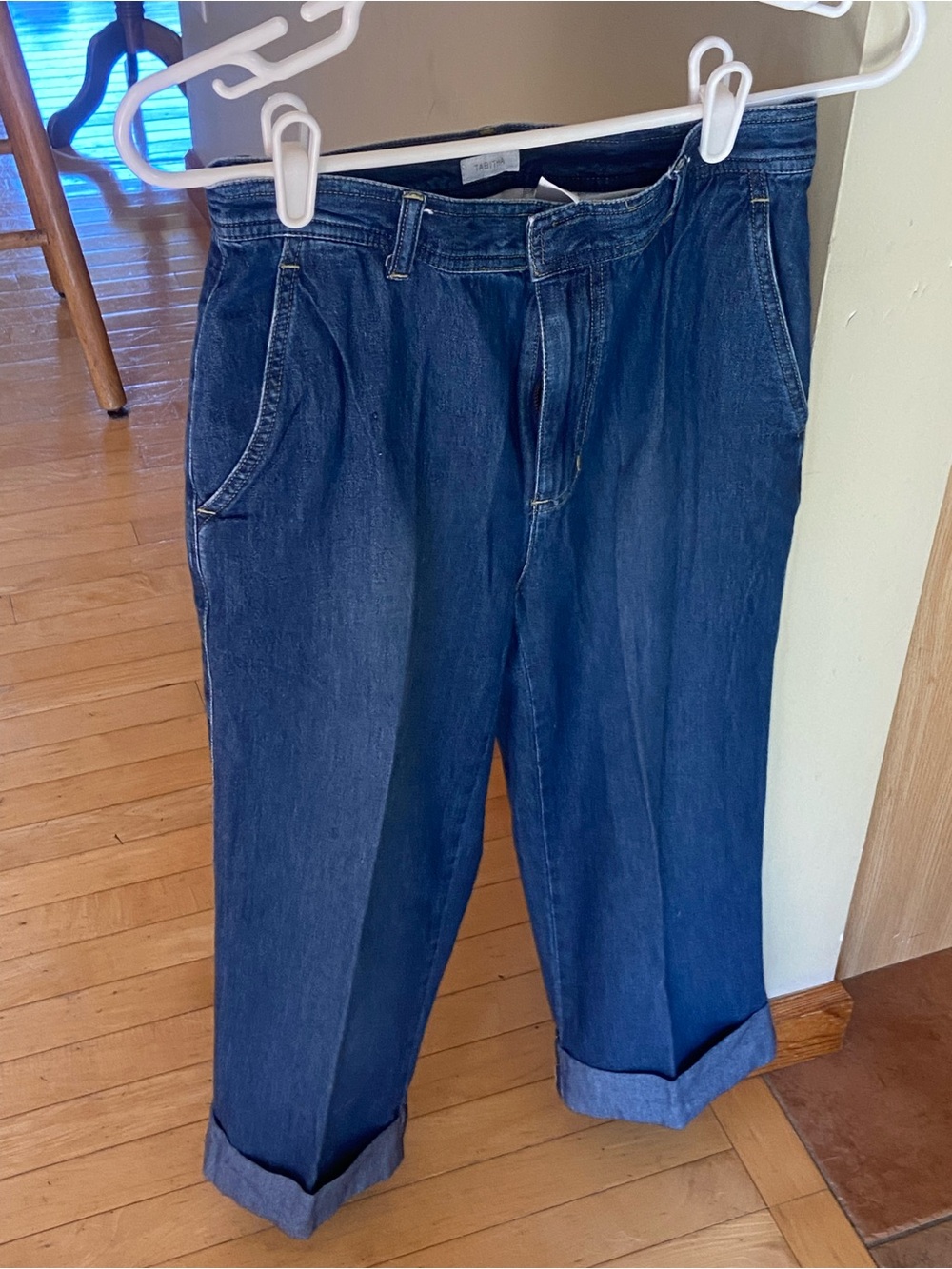 Dark Blue Denim Jeans - Relaxed Fit - Liz Claiborne Denim Capri Jeans Size 8